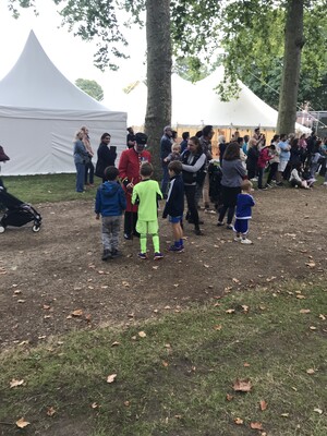 tents and people at a festival