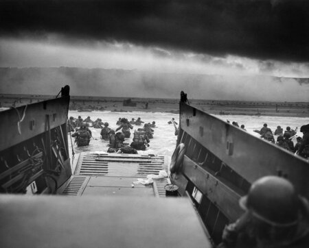 DDay Photo  Landing Craft on Omaha Beach 